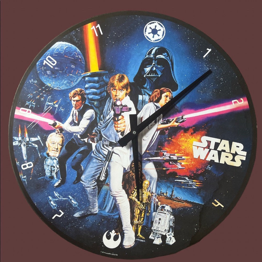 A star wars clock for any star wars fans! Perfect themed clock.